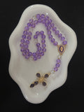Chapelet artisanal – Mauve Douceur & Cristal
